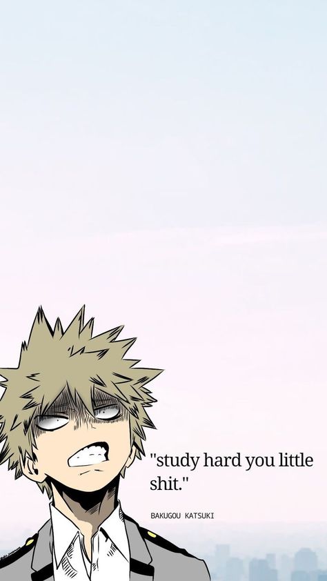 Best Anime Lock Screen Wallpaper, Mha Lock Screen Wallpaper, Bakugo Studying, Mha Phone Wallpapers, Study Anime Wallpaper, Bakugo Wallpaper Aesthetic, Motivational Anime Wallpaper, Lock Screen Wallpaper Anime, Anime Quotes Aesthetic