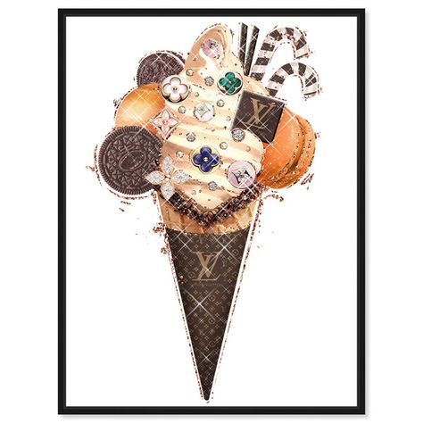 Glam Style, Fashion Wall Art, Contemporary Wall Art, Sweet Style, Oliver Gal, Unique Wall Art, Gelato, Gold Frame, Shadow Box