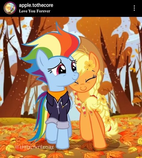 Apple Jack X Rainbow Dash, Apple Jack And Rainbow Dash, Mlp Appledash, Rainbow Dash X Applejack, Rainbow Dash And Applejack, Applejack Mlp, Smiling Tree, Mlp Funny, My Little Pony Applejack