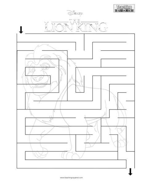 Here's a fun printable maze from Disney's Lion King.  :) Disney Worksheets, List Of Disney Characters, Disney Word Search, Disney Princess List, Substitute Teacher Tips, Popular Video Games, Abc Order Worksheet, Square Character, Easy Word Search