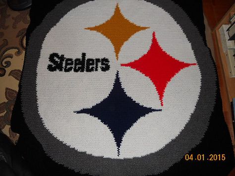 Crochet Steelers, Steelers Blanket, Jack Skellington Santa, Sc Crochet, Graph Paper Designs, Hook Rug, Steelers Fan, Creative Hobbies, Jack Skellington