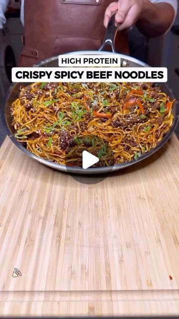 Ultimate Health & Wellness Hub- Est 2024 💎 on Instagram: "Crispy spicy beef noodles! 🤤
-
-
Follow @newhealthy.you for more 🚀🙏
Follow @newhealthy.you for more 🚀🙏
-
-
-
 #health #wellness #lifestyle #success #fitness #healthylifestyle #healthyfood #eathealthy #exercise #motivation #mentalhealth #physicalhealth #emotionalhealth #wellbeing #recipe" Healthiest Noodles, Virmachelli Noodles, Spicy Soba Noodles, Crispy Beef, Protein Bowls, Spicy Beef, Lean Beef, Beef And Noodles, Chopped Garlic