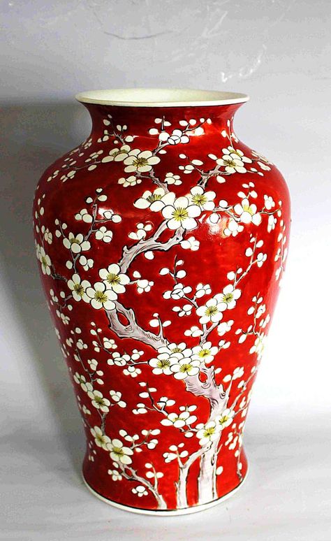 Porcelain Wood Tile, Red Vase, Red Vases, Han Dynasty, Chinese Vase, Chinese Pottery, Porcelain Lamp, Porcelain Jewelry, China Painting