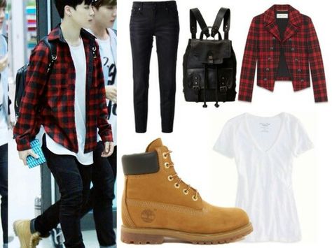 BTS | Jimin | Airport Fashion - Girls Version Jimin Style, Korean Fashion Kpop Inspired Outfits, Style Année 90, Bts Clothing, Korean Fashion Kpop, Outfits Girl, Bts Inspired Outfits, غرفة ملابس, Neue Outfits