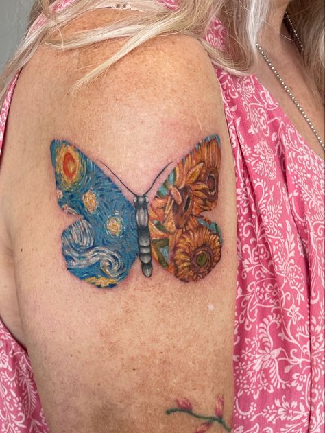 Van Gogh Butterfly, Van Gogh, Tattoos, Van