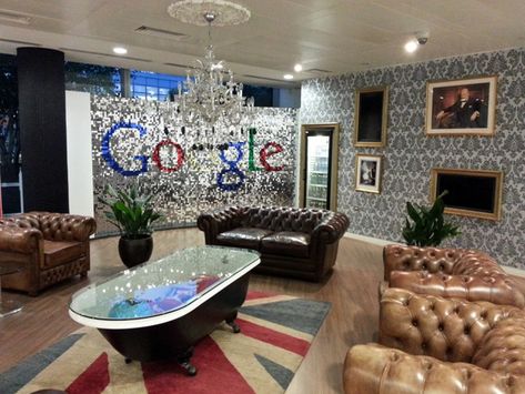 The London Office of #Google Looks Incredibly Lavish and Expensive. Google London Office, Hogwarts Room, Google Office, Victoria London, Office Lobby, Covent Garden London, London Office, Student Office, One Picture