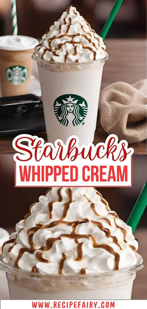 Bring the heavenly indulgence of Starbucks into your kitchen with our Whipped Cream recipe! Follow my journey, tips, and foolproof recipe to recreate that creamy magic at home. Click here to dive into the world of homemade bliss! Starbucks Whipped Cream, Cookies Cheesecake, Desserts Pudding, Whipped Cream Recipe, Recipes With Whipping Cream, Copycat Starbucks, Pudding Pies, Starbucks Copycat, Fool Proof Recipes