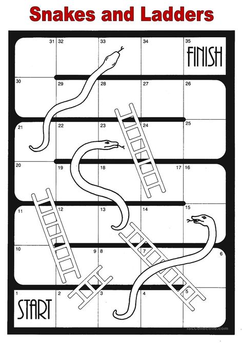 Snakes And Ladders Template, Snakes And Ladders Printable, Blank Game Board, Weather Vocabulary, Ladders Game, Board Game Template, Printable Board Games, Snakes And Ladders, Classroom Games