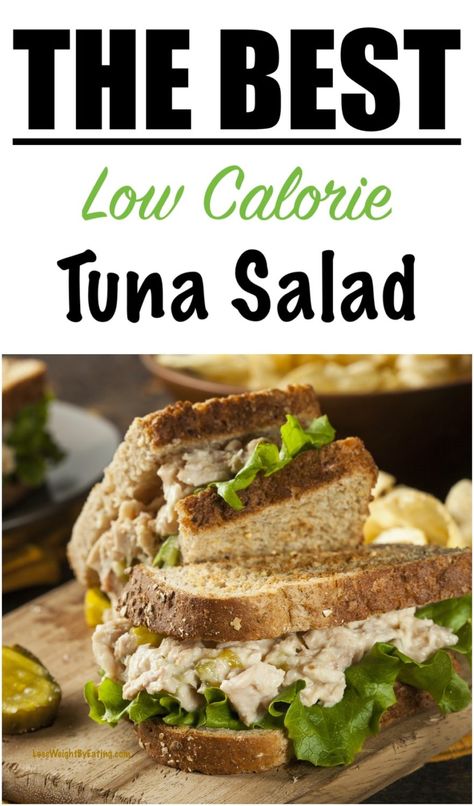 The Best Tuna Salad Recipe {LOW CALORIE!} | Lose Weight By Eating Low Calorie Tuna Salad, The Best Tuna Salad, Healthy Tuna Recipes, Recipe Low Calorie, Tuna Salad Recipe Healthy, Best Tuna Salad Recipe, Tuna Fish Recipes, Best Tuna Salad, Healthy Tuna Salad