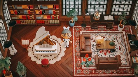 Penthouse library/office Penthouse Library, Animal Crossing, Room Inspiration, Holiday Decor, Anime, Animals, Design