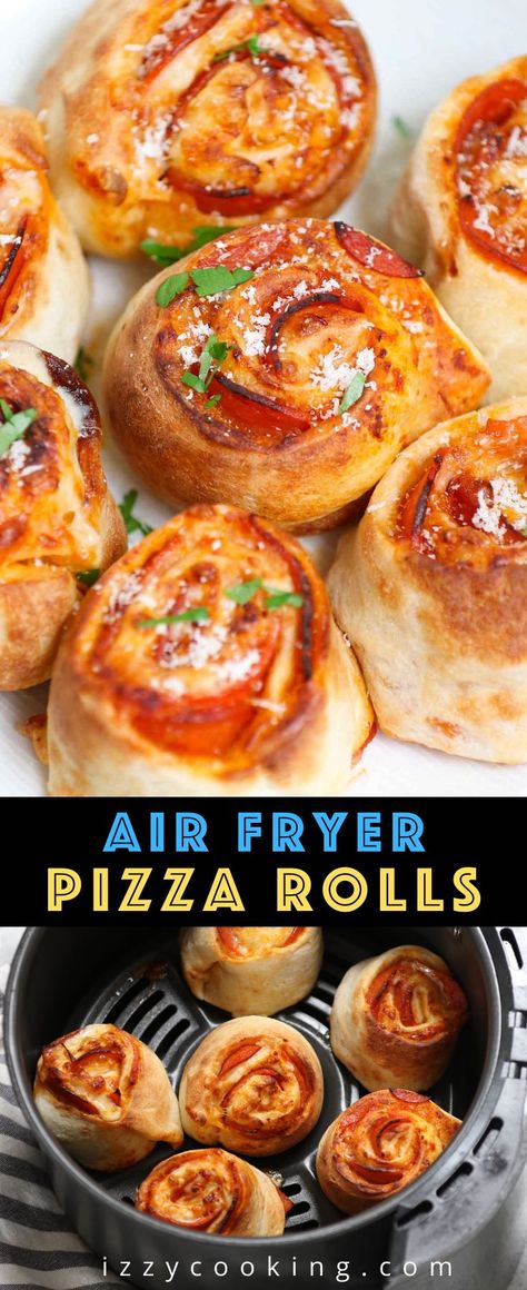 Pizza Tortilla Roll Ups Air Fryer, Air Fry Frozen Pizza, Airfryer Lunch, Pizza Airfryer, Air Fryer Pizza Rolls, Pepperoni And Mozzarella, Pizza Puffs, Cold Pizza, Rolls From Scratch