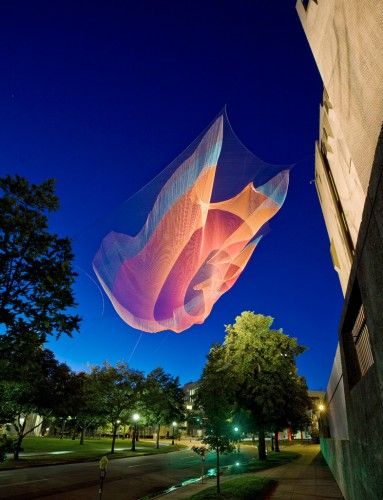 1.26, 2010 by Janet Echelman Janet Echelman, Denver Art Museum, Denver Art, Art Brut, Sculpture Installation, Land Art, Pics Art, Public Art, Art Sculpture