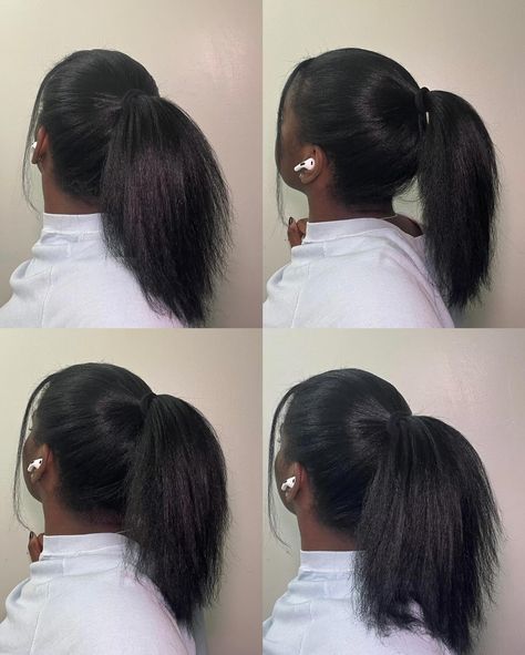 simple hairstyles for silk press pt.2 😇 2. high ponytail Check out my last post for more simple hairstyles🤍 Heatless curls styles coming next!!! #type4hair #type4naturalhair #silkpresshairstyles #silkpress #silkpressnaturalhair #blackgirlhair #blackgirlhairstyles #healthynaturalhair #easyhairstyles #simplehairstyles #ponytail #naturalhairblogger Silk Press Ponytail Hairstyles, Hairstyles For Silk Press, Silk Press Ponytail, Short Silk Press, Silk Press Hairstyles, Curls Styles, Butterfly Claw Clip, Pressed Natural Hair, Growth Goals