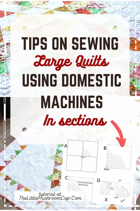 Easy Free Motion Quilting Designs, Quilted Bag Patterns, Sewing Machine Quilting, Little Mushroom, Quilting Designs Patterns, Straight Line Quilting, Start Quilting, Quilt Sewing Patterns, Free Motion Quilt Designs