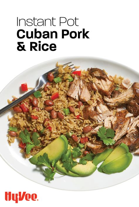 Pork Beans And Rice, Instant Pot Cuban Pork, Boat Meals, Pork And Rice, Cuban Pork, Healthy Pork, Black Beans And Rice, Pork N Beans, Cuban Food