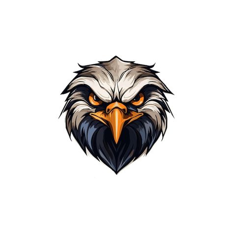 Falcon head mascot logo isolated on whit... | Premium Vector #Freepik #vector #eagle-mascot #eagle-eye #eagle-head #falcon Eagle Head Logo, Falcon Logo, Hawk Eagle, Eagle Face, Eagle Vector, Eagle Mascot, Sports Logo Design, Eagle Eye, Eagle Head