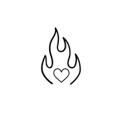 Small Flame Tattoo For Women, Heart On Fire Drawing, Tattoo Fogo, Tatuajes Astetics, Fogo Tattoo, Heart With Fire Tattoo, Fuego Tattoo, Fire Heart Tattoo, Heart On Fire Tattoo