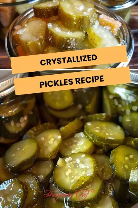 Crystallized Pickles Recipe – Hungarian Chef Gherkin Pickles, Kosher Pickle Recipe, Hungarian Pickles, Armenian Cucumber Pickles, Refrigerator Sweet Gherkin Pickle Recipe, Pickled Fruit, Pickling Spice, Pickling Recipes, Spice Blends