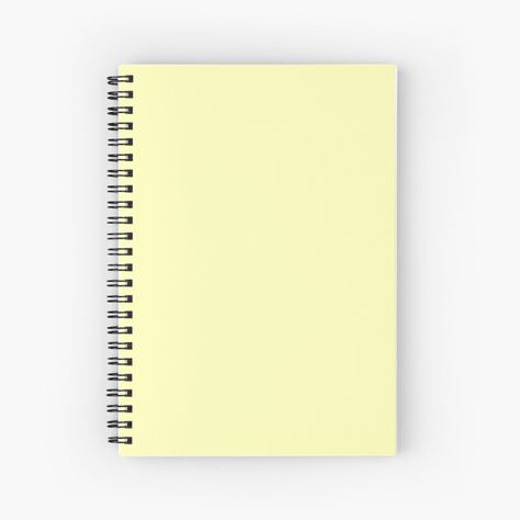 Get my art printed on awesome products. Support me at Redbubble #RBandME: https://www.redbubble.com/i/notebook/Pastel-yellow-by-menche96/46645767.WX3NH?asc=u Soft Meringue, Diy Notebooks, White Solid Color, Yellow Aesthetic Pastel, Kelly Moore, Pink Notebook, Coloring Journal, Ghost White, Fallen London