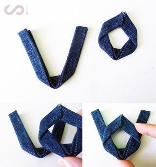 Upcycled Denim Earrings DIY Jewelry Tutorial by Upmade : 8 Steps (with Pictures) - Instructables Ribbon Jewellery, Second Earring, Denim Sewing, Fabric Beading, Jean Ideas, Earring Holders, Etched Jewelry, Tote Tutorial, Denim Earrings