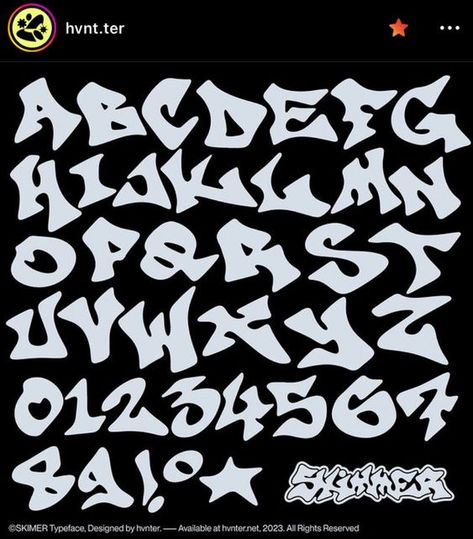 Download font collection #fonts 784 Graffiti Tag Ideas, Tagging Alphabet, Graffiti Typeface, Graphitti Letters Fonts, Font Styles Alphabet, Graffiti Numbers, Fonts And Calligraphy, Cool Fonts Alphabet, Graffiti Alphabet Styles