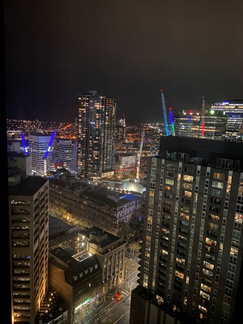 night city view, Melbourne, travel, apartment view, apartment aesthetic, city aesthetic, Australia Night City View, 18th Party Ideas, 18th Party, Melbourne Apartment, City View Night, Melbourne Hotel, Visual Library, Melbourne City, Apartment View