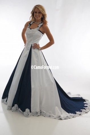 8890 Denim and lace - I love this one too! White Country Wedding, Denim Wedding Dresses, Denim Wedding, Halter Wedding Dress, Cowgirl Dresses, A Line Bridal Gowns, Plus Size Wedding Gowns, Camo Wedding, Wedding Dresses 2018