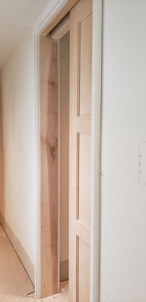 Ventura's Carpentry 2019, Sliding pocket door 

                      Washington, D.C.

#trim #trimcarpentry #carpentrywork #carpentry #woodworking #customtrim #custombuilt #home #design #builder #contractor #checkitout #pocketdoor #venturascarpentry Pocket Door Trim, Stairs And Doors, Trim Carpentry, Door Jamb, Sliding Pocket Doors, Doors And Hardware, Door Trims, Pocket Doors, Modern Cabin