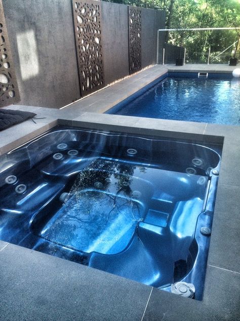 Ahh Melbourne.. Hot weather one day, freezing the Next! That is why our Endless Pool & Spa combos are the ultimate. Keep your pool at swim temperature to cool you down & your spa at spa temperature to warm you up! Perfect spa weather today! www.endlessspa.com.au Jacuzzi Design, Hot Tub Ideas, Endless Pools, Surf Pool, Outdoor Jacuzzi, Roof Terraces, Indoor Hot Tub, Indoor Pool Design, Endless Pool