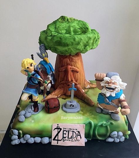 Breath Of The Wild Cake, Wild Cake Ideas, Breath Of The Wild Guardian, Zelda Themed Wedding, Zelda Cake, Zelda Party, Pie Art, Boy Cakes, Zelda Birthday