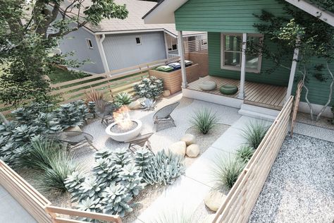 Outdoor Styling Ideas to Transform Your Yard — Yardzen | Online Landscape Design Yard Seating Area Ideas, Yard Seating Area, Front Yard Seating Area, Front Yard Seating, Yard Seating, Seating Area Ideas, Online Landscape Design, Front Yard Patio, Backyard Seating Area