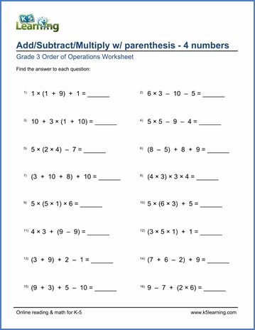 Grade 3 Order of Operations Worksheet Bodmas Worksheets Grade 6, Order Of Operations Worksheet, Reto Mental, Third Grade Worksheets, 3rd Grade Math Worksheets, Math Sheets, Algebra Worksheets, Printable Preschool Worksheets, Free Math Worksheets