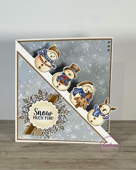 Crafters Companion Christmas Cards, Crafters Companion Cards, Christmas Papers, Snowman Cards, Snow Much Fun, Crafters Companion, Christmas Card Design, Fun Fold Cards, Team Member