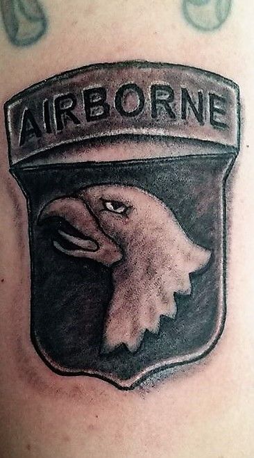 101st Airborne Tattoo, Airborne Tattoos, Crest Tattoo, Viking Tattoo Sleeve, 101st Airborne, Military Tattoos, Viking Tattoos, Military Service, Tattoo Sleeve