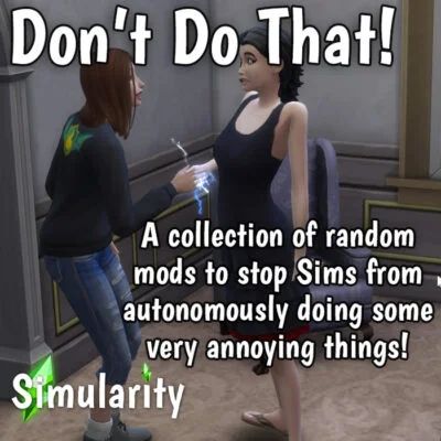 https://simularity.cc/mods/tuning/dont-do-that/ Sims 4 Mute Trait Cc, Sim4 Mods Gameplay, Sims 4 Small Mods, Sims 4 Wheelchair, Sims Cheats, Los Sims 4 Mods, Ts4 Mods, Annoying Things, Sims Medieval