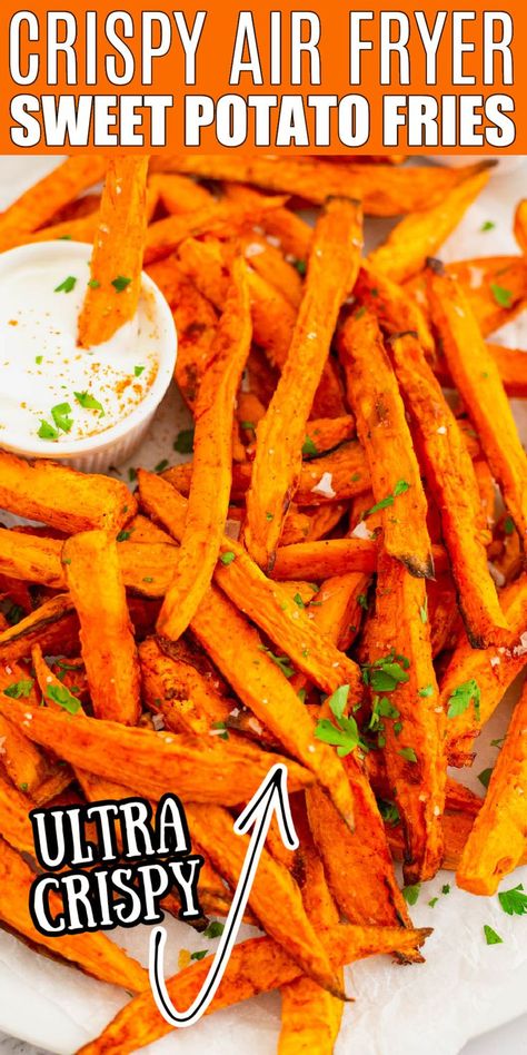 Homemade Sweet Potato Fries, Air Fryer Sweet Potato Fries, Making Sweet Potato Fries, Frozen Sweet Potato Fries, Baked Sweet Potato Fries, Freeze Sweet Potatoes, Crispy Sweet Potato Fries, Sweet Potato Recipes Fries, Sweet Potato Fries Baked