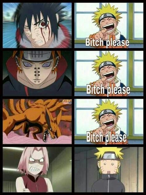 Lol - The only thing Naruto fears is Sakura! Naruto Angry Face, Angry Sakura, Naruto Mignon, Funny Naruto, Funny Naruto Memes, Naruto Sakura, Photo Naruto, Meme Comics, Manga Naruto