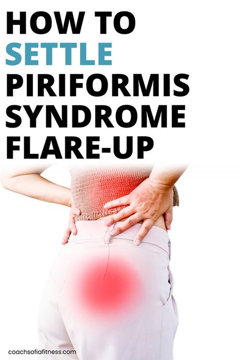 Here’s how I settled a painful Piriformis syndrome flare-up using home exercises and nutrition to reduce muscle spasms and inflammation quickly. If you have piriformis syndrome, these remedies will help you settle the pain, relax the piriformis muscle and get relief. Piriformis Syndrome Symptoms, Piriformis Syndrome Exercises, Yoga For Sciatica, Bursitis Hip, Yoga Poses For Back, Piriformis Muscle, Hip Pain Relief, Pain Relief Remedies, Piriformis Syndrome