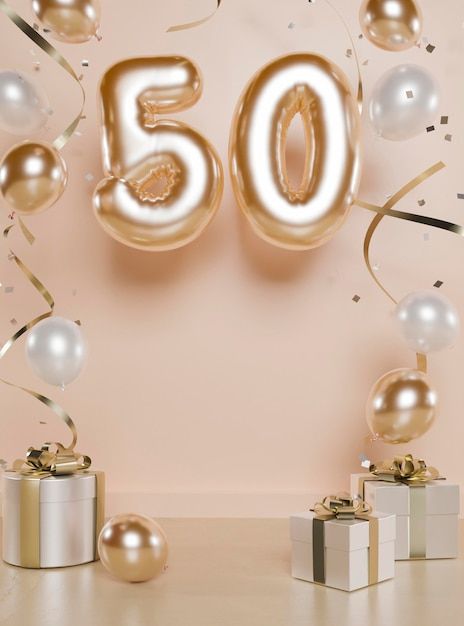 Photo festive 50th birthday arrangement ... | Premium Photo #Freepik #photo #happy-birthday #happy-birthday-party #50th-birthday #birthday Birthday Photo Background, 50 Birthday, Birthday Wallpaper, Happy 50th Birthday, Birthday Frames, Birthday Happy, Birthday Background, Birthday Photo, Birthday Photoshoot