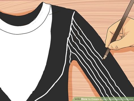 How to Create a Jack Skellington Costume: 14 Steps (with Pictures) Disfraz Jack Skeleton, Jack Skellington Costume Kids, Jack Skellington Cosplay, Skellington Costume, Nightmare Before Christmas Costume, Jack Skellington Costume, Black Swan Costume, Jack The Pumpkin King, Tinker Bell Costume