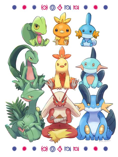 Hoenn Starters, Kyogre Pokemon, Starter Pokemon, Trending Images, Pokemon Dragon, Pokemon Official, Pokemon Sketch, Pokemon Starters, Cool Pokemon Wallpapers