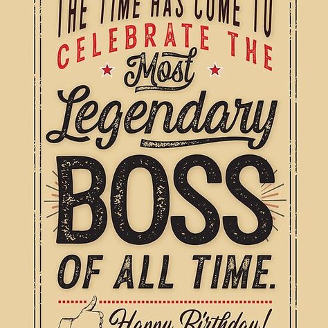 Happy 55th Birthday, Happy Birthday Boss, Happy Birthday Card Design, Boss Birthday, Happy Birthday Design, 55th Birthday, The Time Has Come, Best Boss, Birthday Card Design