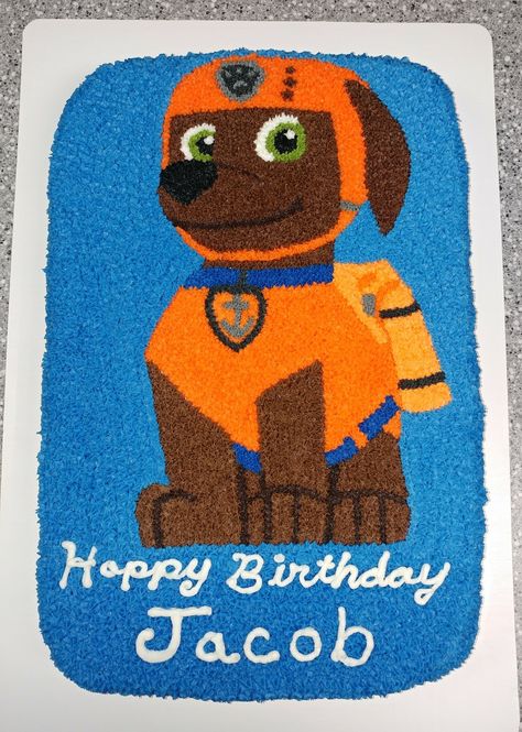 Paw Patrol Zuma Cake by Cupcakes By Flea Zuma Birthday Cake, Paw Patrol Cake Buttercream Frosting, Paw Patrol 4 Cupcake Cake, Number 3 Cupcake Cake Pull Apart Paw Patrol, Paw Patrol Cake Zuma, Zuma Paw Patrol, Paw Patrol Birthday Cake, Fourth Birthday, Paw Patrol Birthday