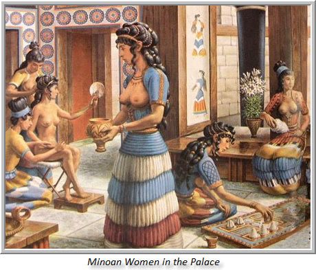 Minoan Women, Ancient Troy, Knossos Palace, Minoan Art, Ancient Greek Art, Ancient Egypt Art, Female Art Painting, Egypt Art, Greek Art