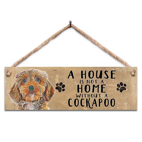 Brown Cockapoo, Wood Burning Stencils, Cockapoo Dog, Jute Hanging, Hanging Rope, Rope Design, Gifts For Dog Owners, Home Pictures, Natural Jute