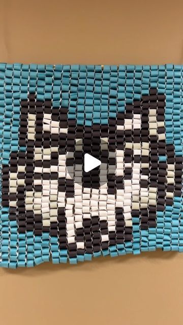 Trista Johnson on Instagram: "Paper chain pixel art, a collaborative art lesson.

Students learn in 21st-century skills and working together

Collaboration, hard work, task assignments and more…

Excellent collaboration lesson!

Comment BLOG if you would like to read more about Collaborative art lessons in my website artwithtrista.com" Paper Chain Art, Pixel Art Hard, School Entrance, 21st Century Skills, Paper Chains, Collaborative Art, Art Teacher, Art Club, 21st Century