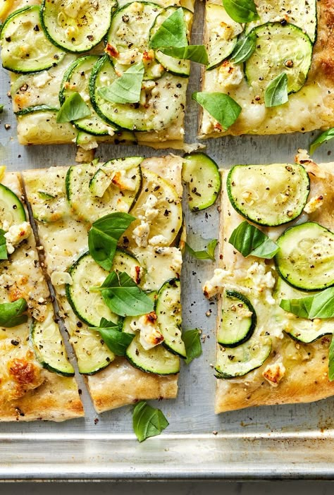 Sheet-Pan Zucchini Pizza