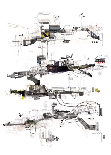 Psychogeographic Mapping – Jamie Strong Architectural Graphics, Presentation Boards, Architectural Representation, Architectural Presentation, Architecture Collage, Site Analysis, Concept Diagram, Architecture Graphics, Architectural Sketch