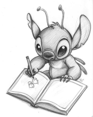 cute baby stitch | photo Cartoon Drawings Disney, Disney Drawings Sketches, Photo Stitch, Cute Disney Drawings, Stitch Drawing, Disney Art Drawings, Drawing Cartoon Characters, Disney Sketches, Cute Canvas