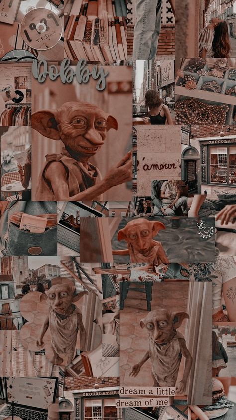 Dobby Wallpaper Aesthetic, Dobby Background, Dobby Wallpapers, Dobby Harry Potter Wallpaper, Hp Wallpaper, Gryffindor Ravenclaw, Dobby Harry Potter, Accent Wall Designs, Ron And Hermione